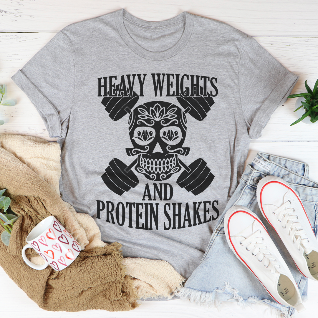 Heavy Weights And Protein Shakes Tee-3